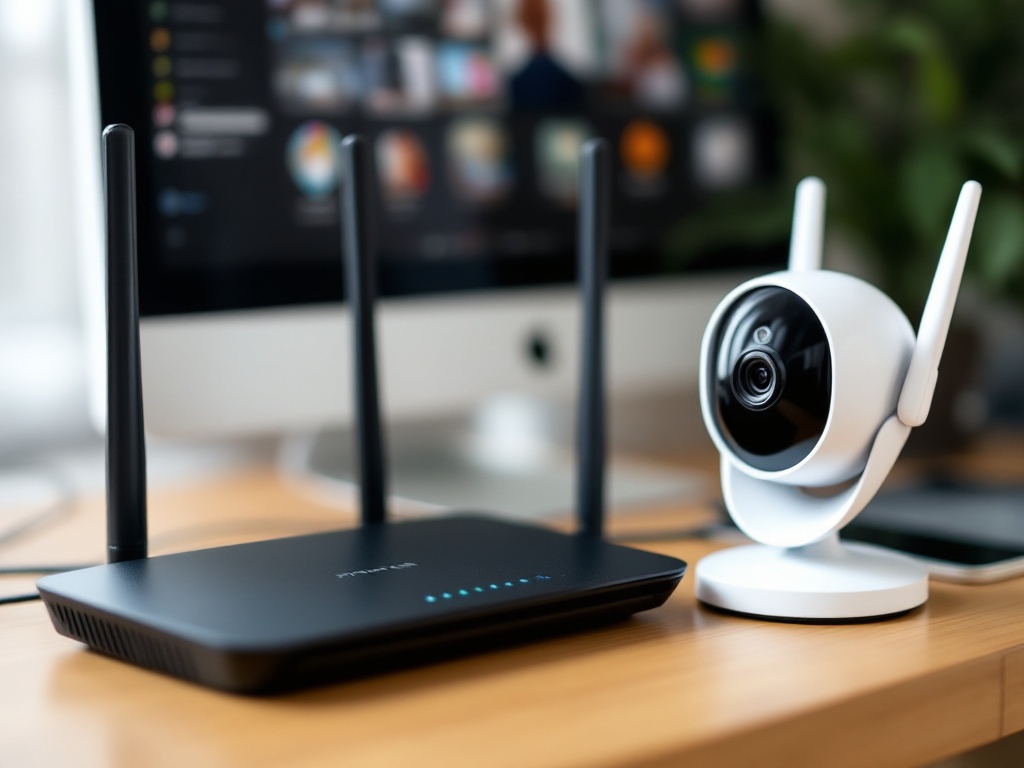 Wireless router and camera